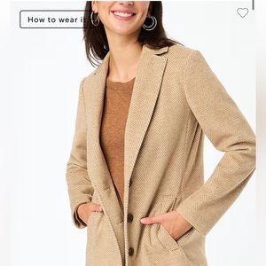 J. Crew Tan Herringbone Blazer